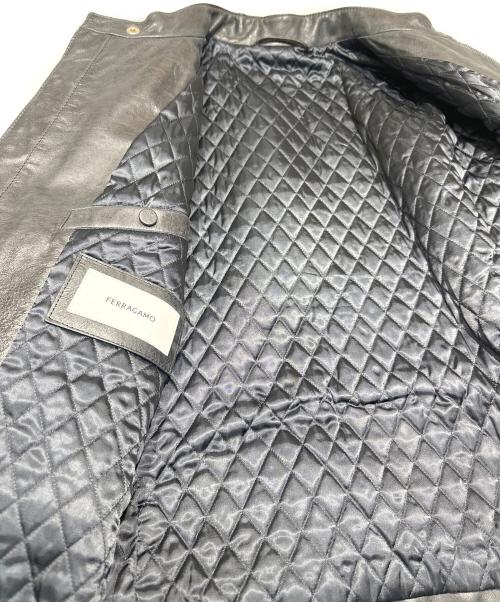 Ferragamo（フェラガモ）Ferragamo (フェラガモ) カーフレザージャケット ブラック サイズ:52の古着・服飾アイテム