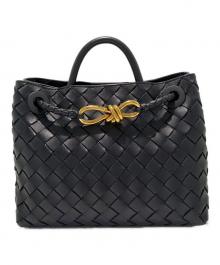 BOTTEGA VENETA（ボッテガベネタ）の古着「イントレチャート アンディアーモ スモール ハンドバッグ」｜ブラック