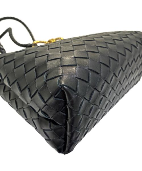 BOTTEGA VENETA（ボッテガベネタ）BOTTEGA VENETA (ボッテガベネタ) イントレチャート アンディアーモ スモール ハンドバッグ ブラック サイズ:スモールの古着・服飾アイテム
