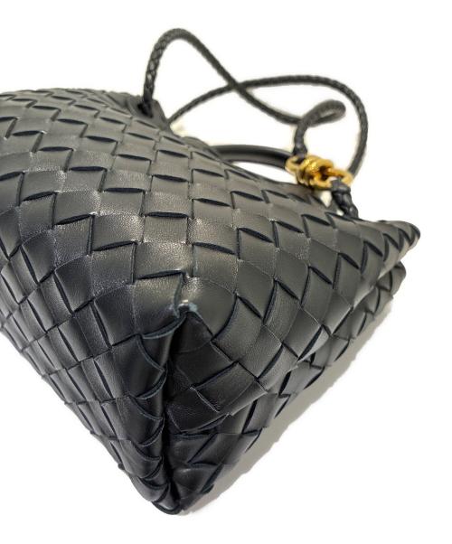 BOTTEGA VENETA（ボッテガベネタ）BOTTEGA VENETA (ボッテガベネタ) イントレチャート アンディアーモ スモール ハンドバッグ ブラック サイズ:スモールの古着・服飾アイテム