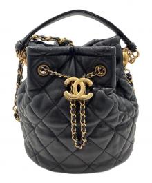 CHANEL（シャネル）の古着「マトラッセ巾着バッグ」｜ブラック