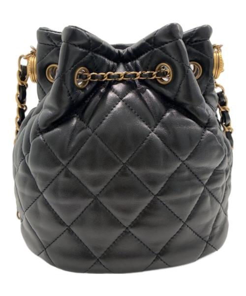 CHANEL（シャネル）CHANEL (シャネル) マトラッセ巾着バッグ ブラックの古着・服飾アイテム
