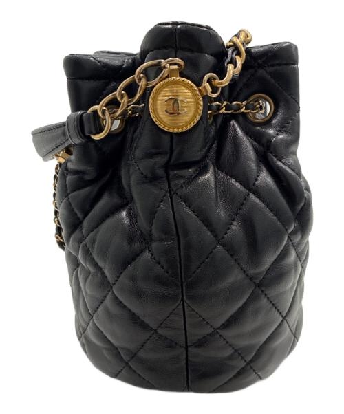 CHANEL（シャネル）CHANEL (シャネル) マトラッセ巾着バッグ ブラックの古着・服飾アイテム