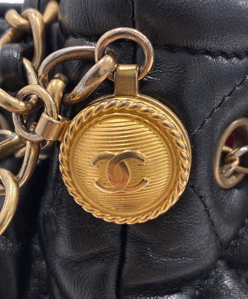 CHANEL（シャネル）CHANEL (シャネル) マトラッセ巾着バッグ ブラックの古着・服飾アイテム