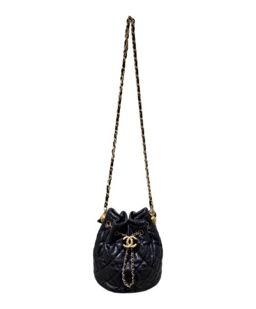 CHANEL（シャネル）CHANEL (シャネル) マトラッセ巾着バッグ ブラックの古着・服飾アイテム