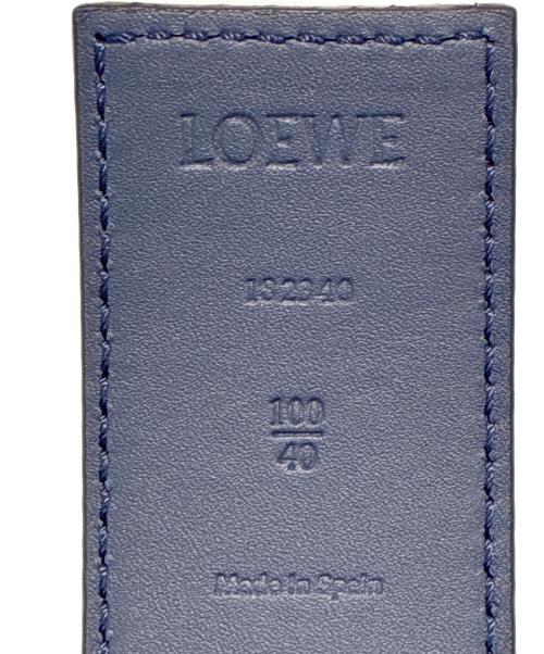 LOEWE（ロエベ）LOEWE (ロエベ) リバーシブルアナグラムベルト ブラック×ネイビー サイズ:100/40の古着・服飾アイテム