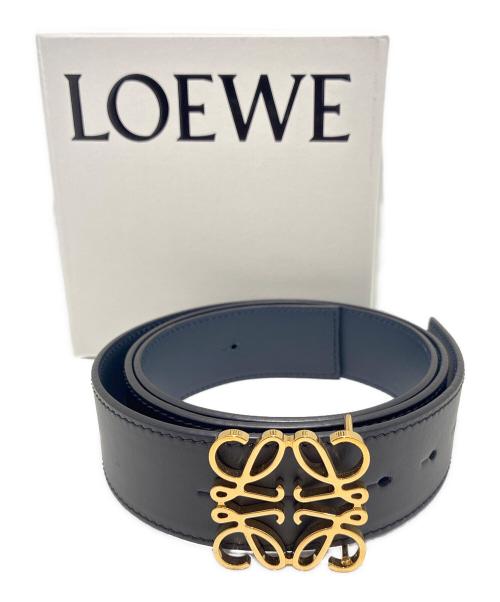 LOEWE（ロエベ）LOEWE (ロエベ) リバーシブルアナグラムベルト ブラック×ネイビー サイズ:100/40の古着・服飾アイテム