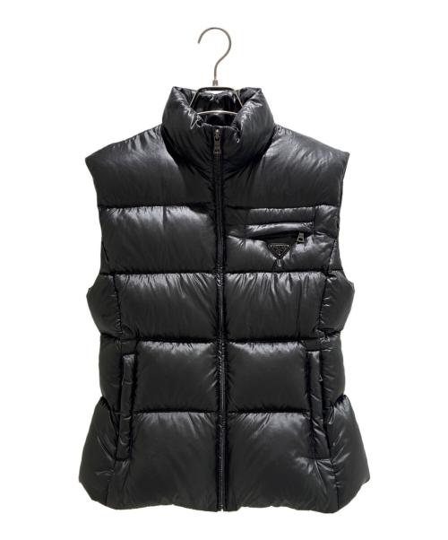 PRADA（プラダ）PRADA (プラダ) Triangle Logo Plate Down Vest/トライアングルプレートダウンベスト/29X149 ブラック サイズ:40の古着・服飾アイテム