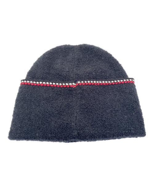 CHANEL（シャネル）CHANEL (シャネル) ココマーク カシミヤ混ニット帽 ブラックの古着・服飾アイテム