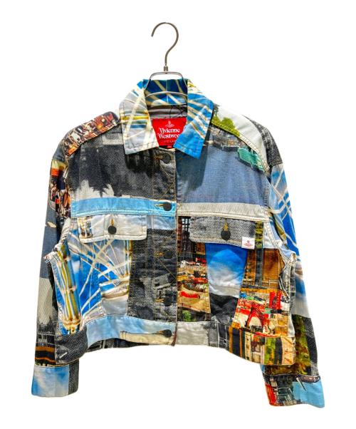 Vivienne Westwood RED LABEL（ヴィヴィアンウエストウッドレッドレーベル）Vivienne Westwood RED LABEL (ヴィヴィアンウエストウッドレッドレーベル) フォトプリントデニムジャケット マルチカラー サイズ:00の古着・服飾アイテム