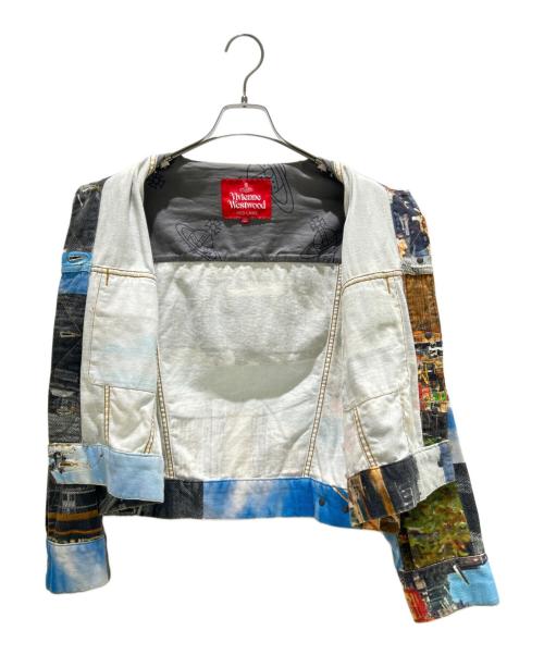 Vivienne Westwood RED LABEL（ヴィヴィアンウエストウッドレッドレーベル）Vivienne Westwood RED LABEL (ヴィヴィアンウエストウッドレッドレーベル) フォトプリントデニムジャケット マルチカラー サイズ:00の古着・服飾アイテム