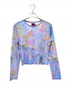 Heaven by Marc Jacobsヘブンバイマークジェイコブス）の古着「総柄シアーカットソー/P612P18FA22」｜ブルー