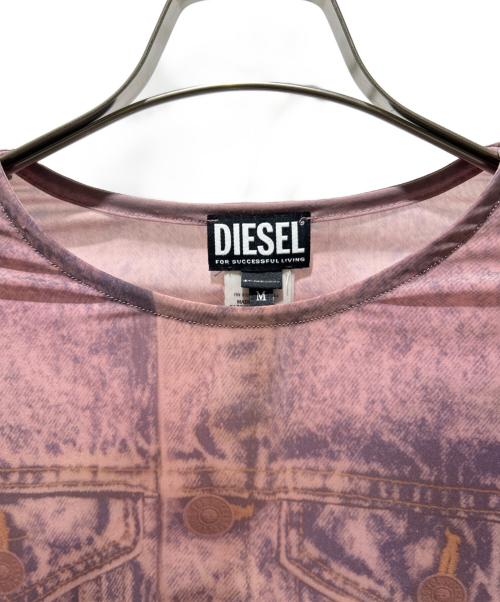 DIESEL（ディーゼル）DIESEL (ディーゼル) Denim Motif Second Skin Top/デニムモチーフ セカンドスキン/T-CLAU-D1 パープル サイズ:Ｍの古着・服飾アイテム