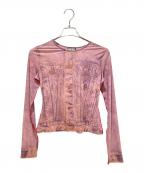 DIESELディーゼル）の古着「Denim Motif Second Skin Top/デニムモチーフ セカンドスキン/T-CLAU-D1」｜パープル