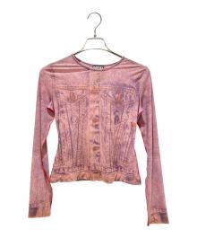 DIESEL（ディーゼル）の古着「Denim Motif Second Skin Top/デニムモチーフ セカンドスキン/T-CLAU-D1」｜パープル