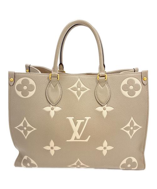 LOUIS VUITTON（ルイ ヴィトン）LOUIS VUITTON (ルイ ヴィトン) オンザゴーMM モノグラム・アンプラント トゥルトレール×クレーム サイズ:MMの古着・服飾アイテム