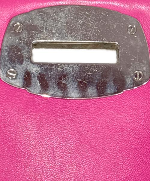 MIU MIU（ミュウミュウ）MIU MIU (ミュウミュウ) マテラッセ クリスタル ショルダーバッグ ピンク  ピンクの古着・服飾アイテム