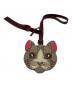 中古・古着 GUCCI (グッチ) キャットシェイプチャームGGスプリームストラップ/バッグチャーム ブラウン：30000円