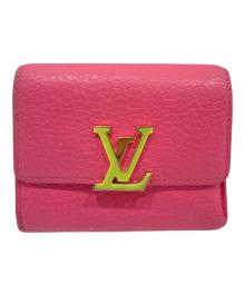 LOUIS VUITTON（ルイ ヴィトン）の古着「カプシーヌウォレット」｜イエロー×ショッキングピンク