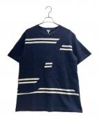 LOEWEロエベ）の古着「オーバーサイズ ストライプ ウールTシャツ/H526Y22XD8」｜ネイビー