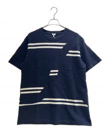 LOEWE（ロエベ）の古着「オーバーサイズ ストライプ ウールTシャツ/H526Y22XD8」｜ネイビー