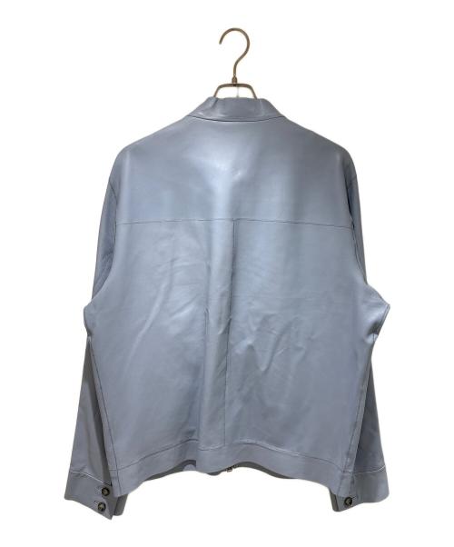 BOSS（ボス）BOSS (ボス) シングルレザージャケット スカイブルー サイズ:52の古着・服飾アイテム