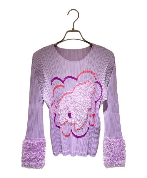 PLEATS PLEASE（プリーツプリーズ）PLEATS PLEASE (プリーツプリーズ) FLUFFY TAILプリーツブラウス バイオレット サイズ:3 未使用品の古着・服飾アイテム