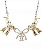 CHANELシャネル）の古着「Ribbon motif necklace/リボンモチーフネックレス/ABH584 B22434 U4561」｜シャンパンゴールド