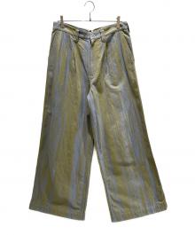 ISSEY MIYAKE MEN（イッセイミヤケメン）の古着「COTTON JACQUARD PANTS」｜オリーブ