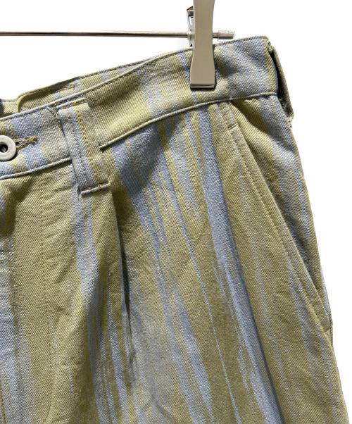 ISSEY MIYAKE MEN（イッセイミヤケメン）ISSEY MIYAKE MEN (イッセイミヤケメン) COTTON JACQUARD PANTS オリーブ サイズ:3の古着・服飾アイテム