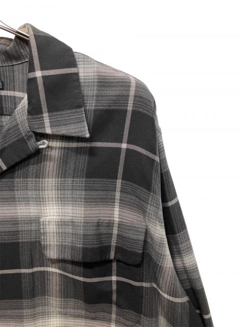 POLO RALPH LAUREN（ポロ・ラルフローレン）POLO RALPH LAUREN (ポロ・ラルフローレン) 90s,オープンカラーオンブレチェックシャツ ブラック サイズ:XLの古着・服飾アイテム