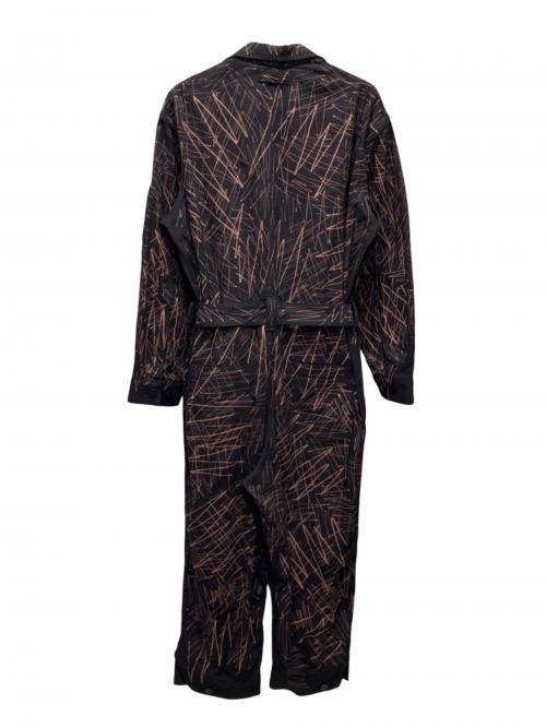 ISSEY MIYAKE MEN（イッセイミヤケメン）ISSEY MIYAKE MEN (イッセイミヤケメン) スケッチデザインジャンプスーツ ブラック×ブラウン サイズ:3の古着・服飾アイテム