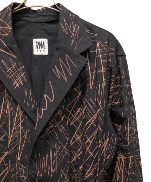 ISSEY MIYAKE MEN（イッセイミヤケメン）ISSEY MIYAKE MEN (イッセイミヤケメン) スケッチデザインジャンプスーツ ブラック×ブラウン サイズ:3の古着・服飾アイテム