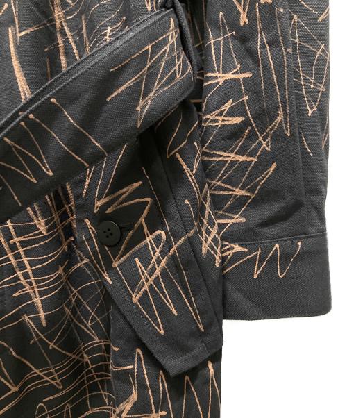 ISSEY MIYAKE MEN（イッセイミヤケメン）ISSEY MIYAKE MEN (イッセイミヤケメン) スケッチデザインジャンプスーツ ブラック×ブラウン サイズ:3の古着・服飾アイテム