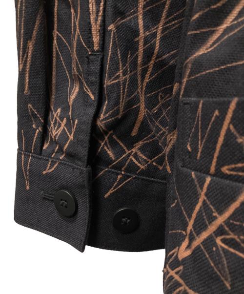 ISSEY MIYAKE MEN（イッセイミヤケメン）ISSEY MIYAKE MEN (イッセイミヤケメン) スケッチデザインジャンプスーツ ブラック×ブラウン サイズ:3の古着・服飾アイテム