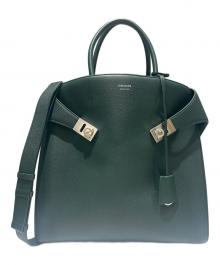 Ferragamo（フェラガモ）の古着「Hug トートバッグ」｜グリーン