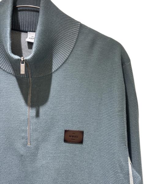 Berluti（ベルルッティ）Berluti (ベルルッティ) ハーフジップデザインニット ブルー サイズ:XLの古着・服飾アイテム