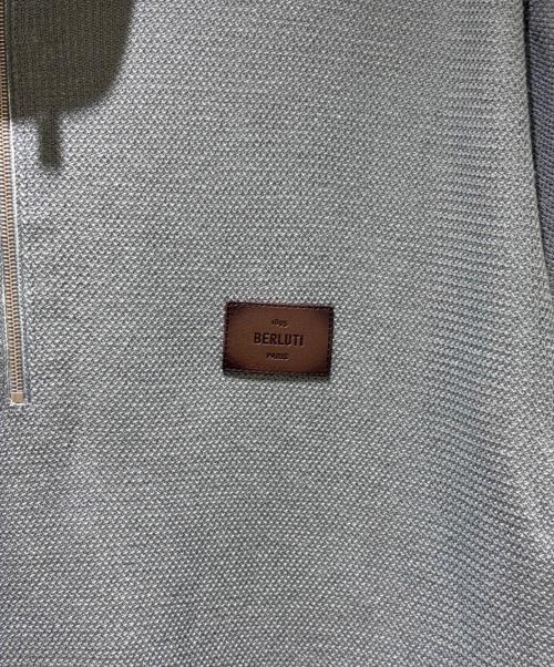 Berluti（ベルルッティ）Berluti (ベルルッティ) ハーフジップデザインニット ブルー サイズ:XLの古着・服飾アイテム