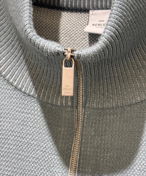 Berluti（ベルルッティ）Berluti (ベルルッティ) ハーフジップデザインニット ブルー サイズ:XLの古着・服飾アイテム