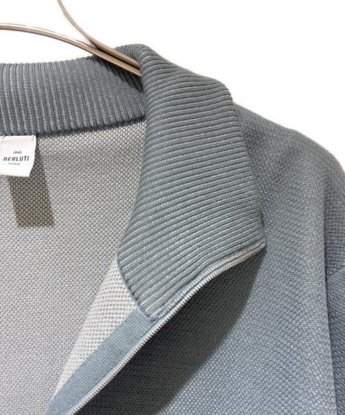 Berluti（ベルルッティ）Berluti (ベルルッティ) ハーフジップデザインニット ブルー サイズ:XLの古着・服飾アイテム