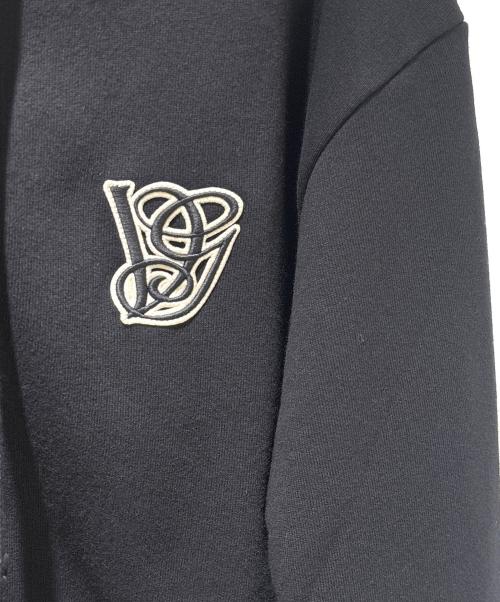VALENTINO（ヴァレンティノ）VALENTINO (ヴァレンティノ) ロゴ刺繍ジップアップパーカー/7V3MF29PB36 ブラック サイズ:Lの古着・服飾アイテム