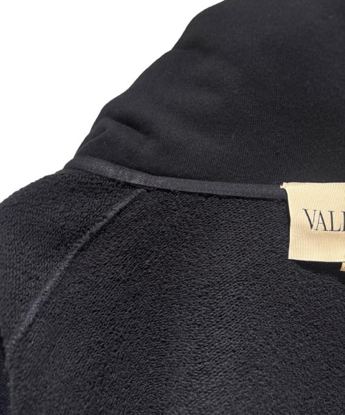 VALENTINO（ヴァレンティノ）VALENTINO (ヴァレンティノ) ロゴ刺繍ジップアップパーカー/7V3MF29PB36 ブラック サイズ:Lの古着・服飾アイテム