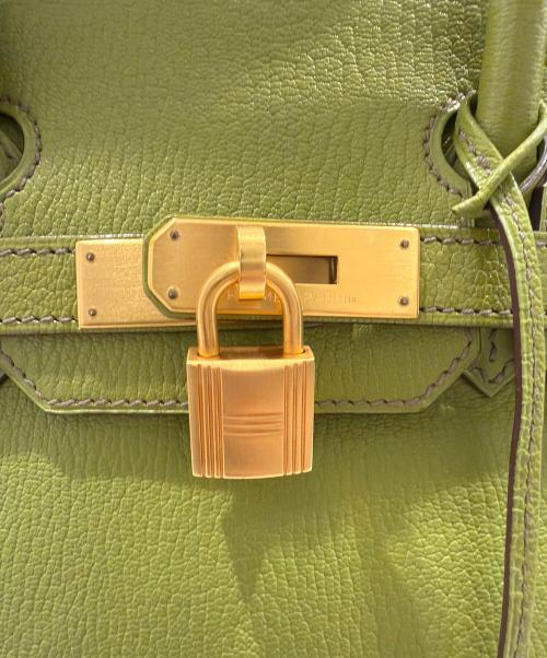 HERMES（エルメス）HERMES (エルメス) バーキン30ヴェルソ/Birkin 30Verso/パーソナルオーダー/マットゴールド金具/□O刻印 グリーン系 サイズ:30の古着・服飾アイテム