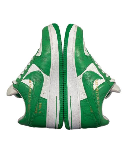 NIKE（ナイキ）NIKE (ナイキ) LOUIS VUITTON (ルイ ヴィトン) Air Force1 Low By Virgil Abloh/エアフォース1 ロー バイ ヴァージル・アブロー  グリーン×ホワイト サイズ:7の古着・服飾アイテム