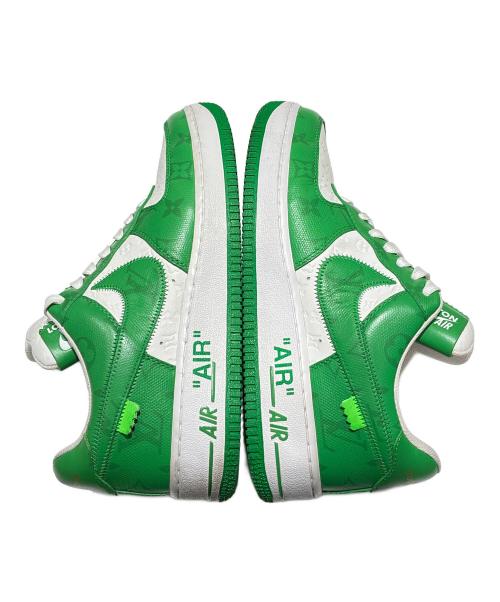 NIKE（ナイキ）NIKE (ナイキ) LOUIS VUITTON (ルイ ヴィトン) Air Force1 Low By Virgil Abloh/エアフォース1 ロー バイ ヴァージル・アブロー  グリーン×ホワイト サイズ:7の古着・服飾アイテム