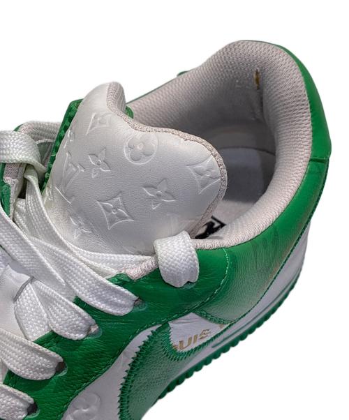 NIKE（ナイキ）NIKE (ナイキ) LOUIS VUITTON (ルイ ヴィトン) Air Force1 Low By Virgil Abloh/エアフォース1 ロー バイ ヴァージル・アブロー  グリーン×ホワイト サイズ:7の古着・服飾アイテム