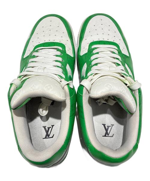 NIKE（ナイキ）NIKE (ナイキ) LOUIS VUITTON (ルイ ヴィトン) Air Force1 Low By Virgil Abloh/エアフォース1 ロー バイ ヴァージル・アブロー  グリーン×ホワイト サイズ:7の古着・服飾アイテム