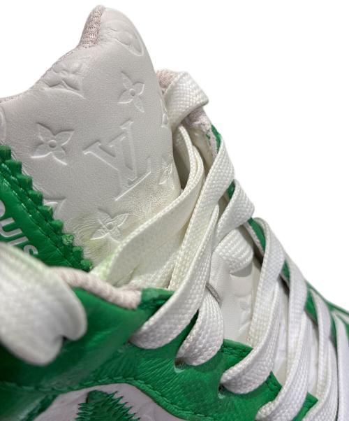 NIKE（ナイキ）NIKE (ナイキ) LOUIS VUITTON (ルイ ヴィトン) Air Force1 Low By Virgil Abloh/エアフォース1 ロー バイ ヴァージル・アブロー  グリーン×ホワイト サイズ:7の古着・服飾アイテム