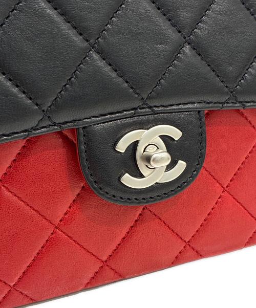 CHANEL（シャネル）CHANEL (シャネル) Matelassé 25 Bi-color Chain Shoulder Bag/マトラッセ25 バイカラーチェーンショルダーバッグ ブラック×レッド サイズ:25の古着・服飾アイテム