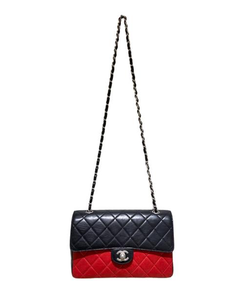 CHANEL（シャネル）CHANEL (シャネル) Matelassé 25 Bi-color Chain Shoulder Bag/マトラッセ25 バイカラーチェーンショルダーバッグ ブラック×レッド サイズ:25の古着・服飾アイテム